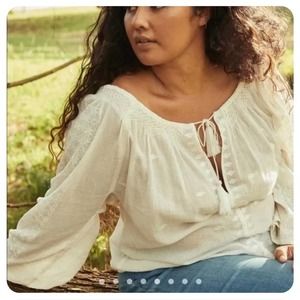 EUC DOEN valadon top in salt. Size large.